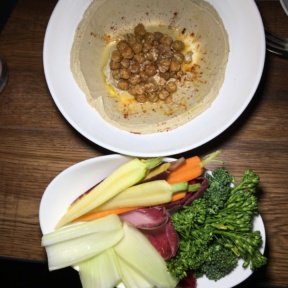Gluten-free hummus and crudite from Shay and Ivy